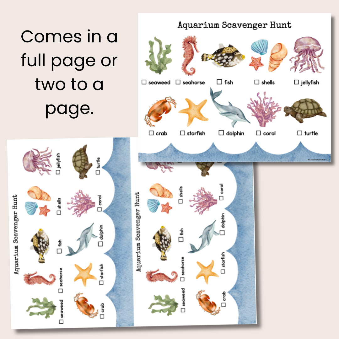 Aquarium Scavenger Hunt