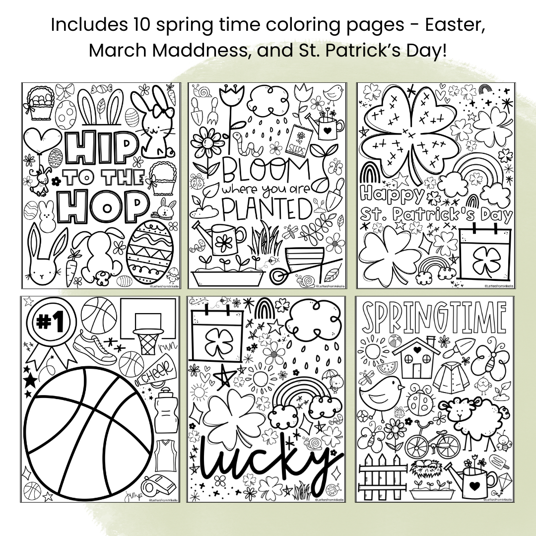 Spring Time Coloring Pages