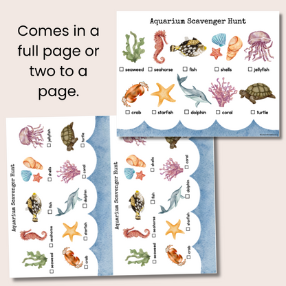 Aquarium Scavenger Hunt