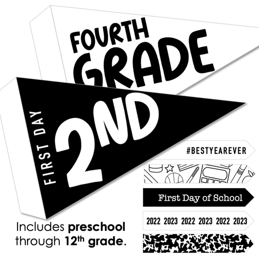 Back to School Pennants + Gift Tags