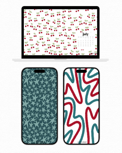 July Backgrounds + Printables