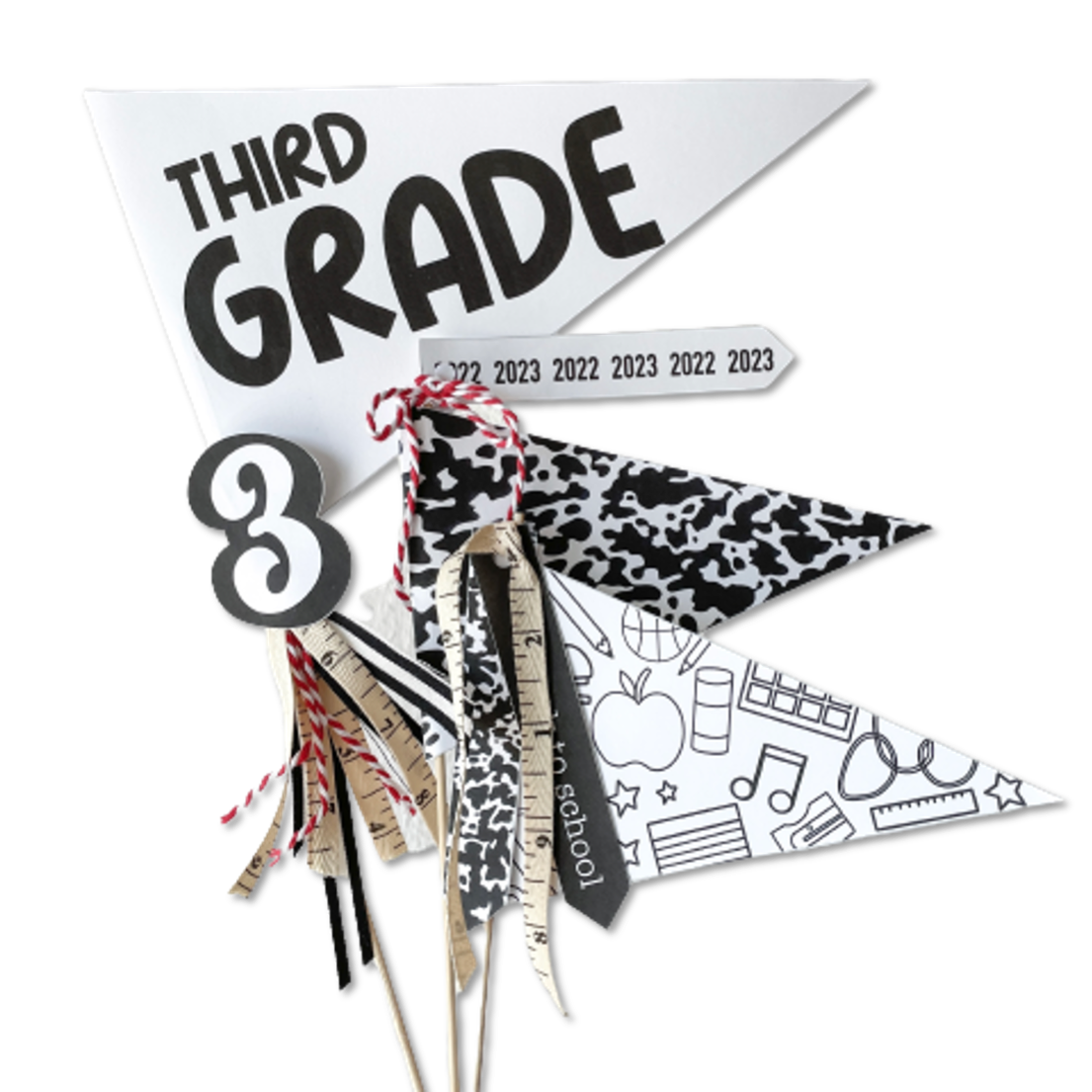 Back to School Pennants + Gift Tags